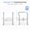 Emma and Oliver Ramsey Toilet Safety Rail for the Elderly with Height Adjustable Steel Frame, Padded Handles and Suction Cup Feet